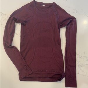 lululemon athletica Maroon Long Sleeve Top